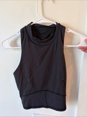 lululemon athletica Black Sleeveless Crop Tank